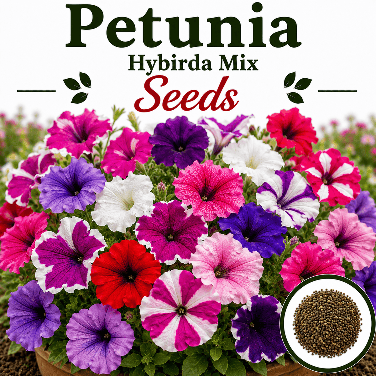 Petunia Hybirda Mix 40+ Seeds