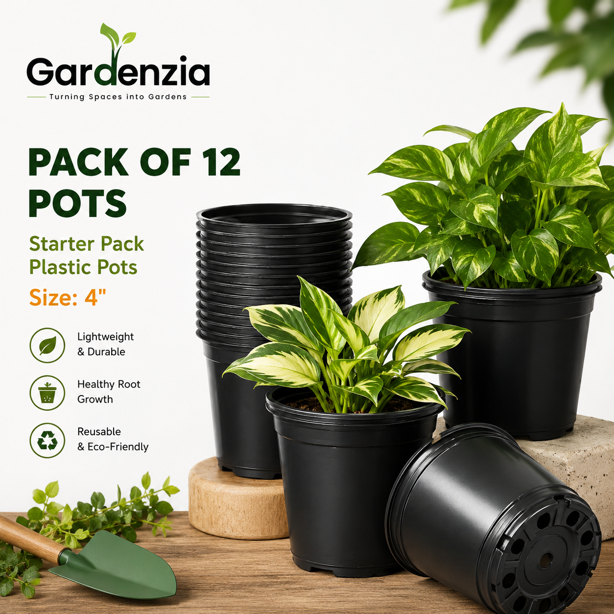 Black Plastic Pots (4 Inches)