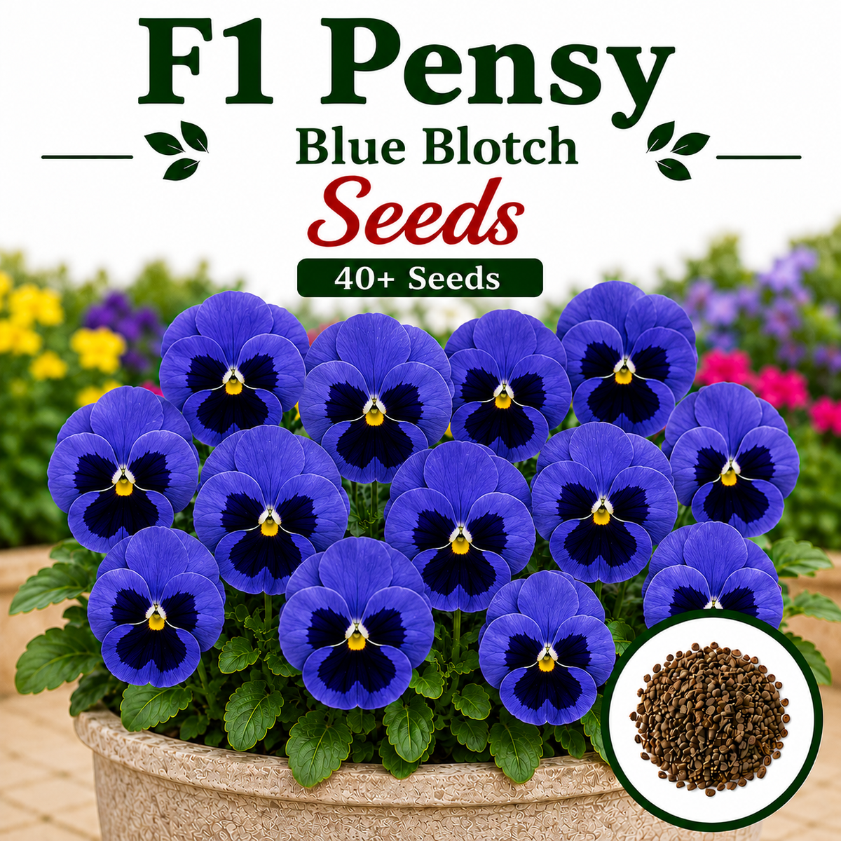 Pensy F1 Blue Blotch 40+ Seeds
