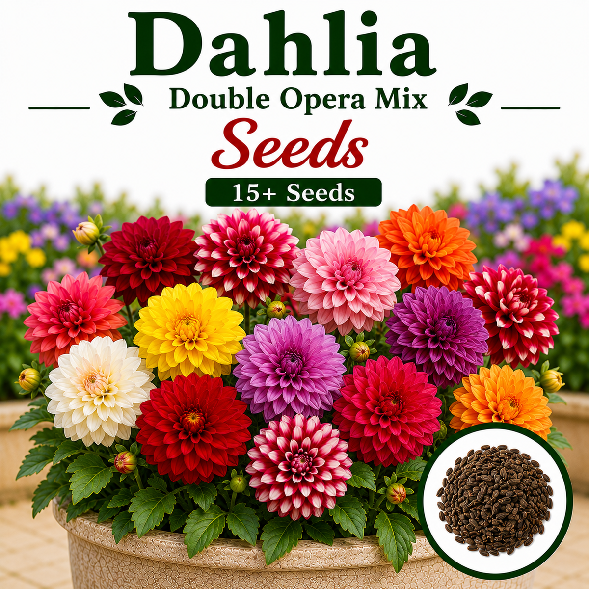 Dahlia double Opera Mix 15+ Seeds