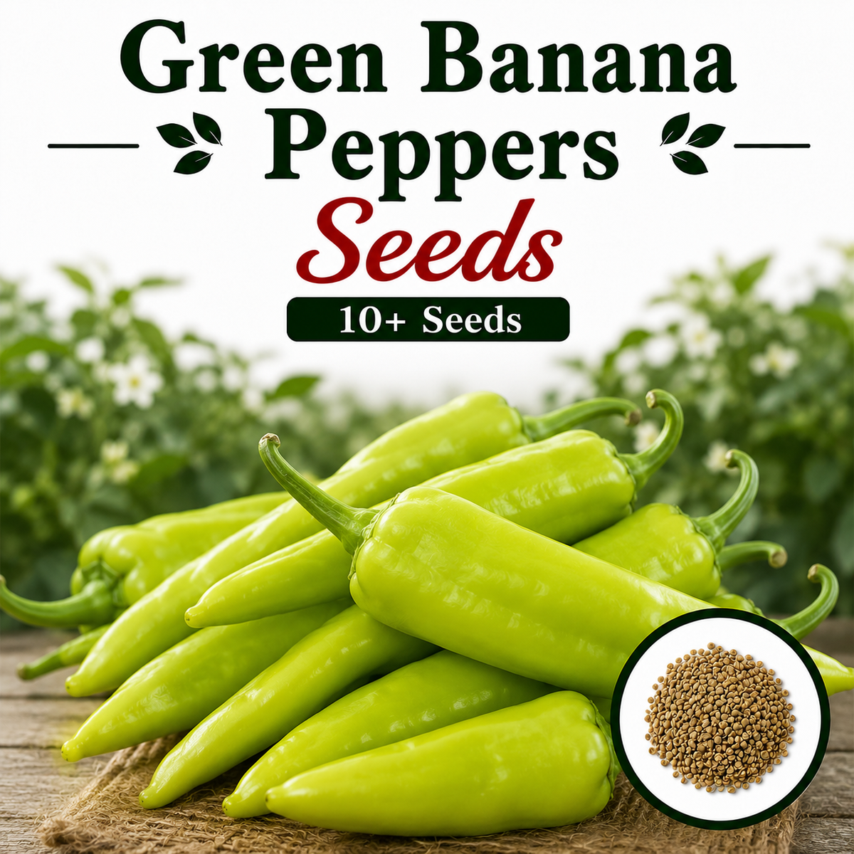 Green Banana Peppers 10+ Seeds