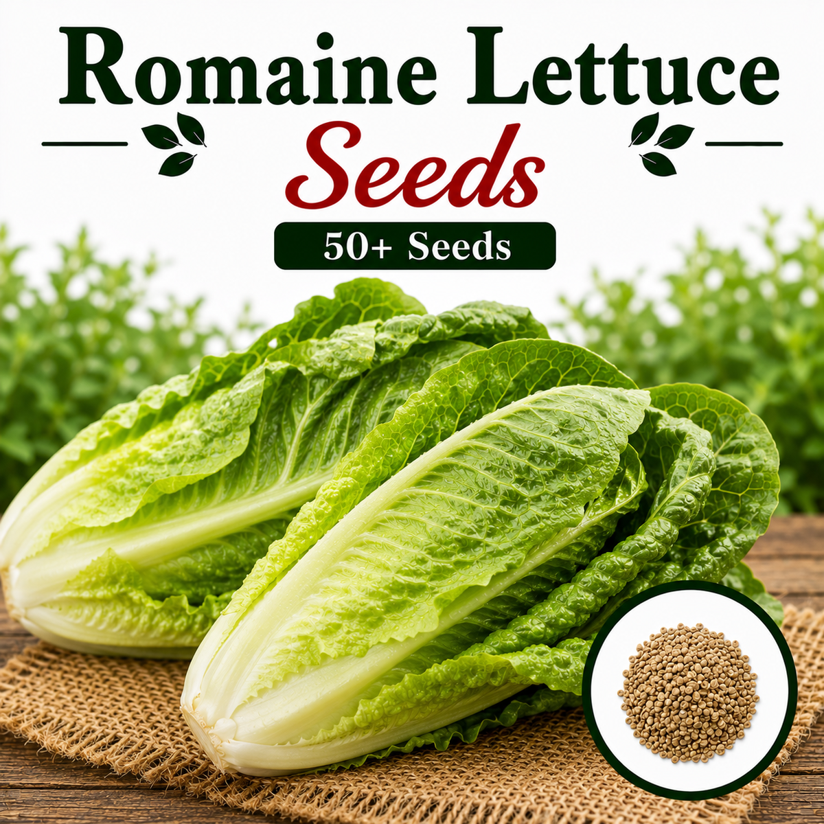 Romaine Lettuce 50+ Seeds
