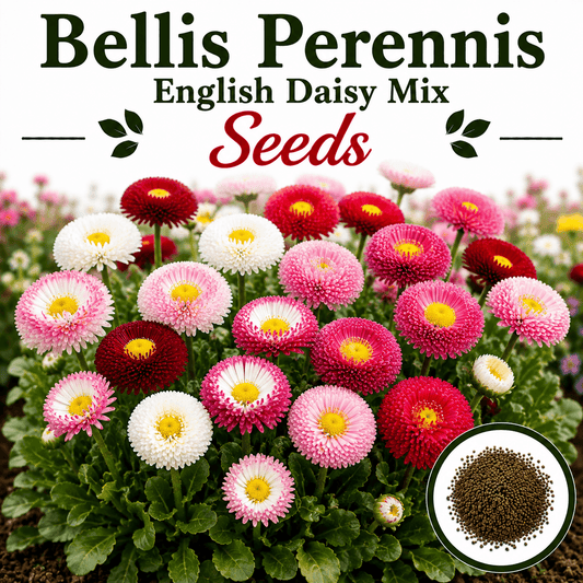 Bellis Perennis English Daisy Mix  30+ Seeds