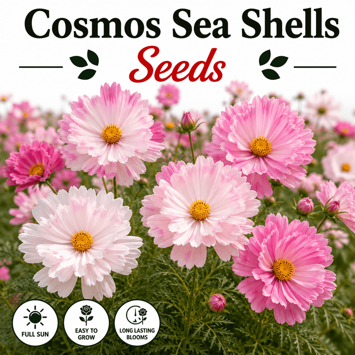 Cosmos Sea Shells (1024) 20+ Seeds