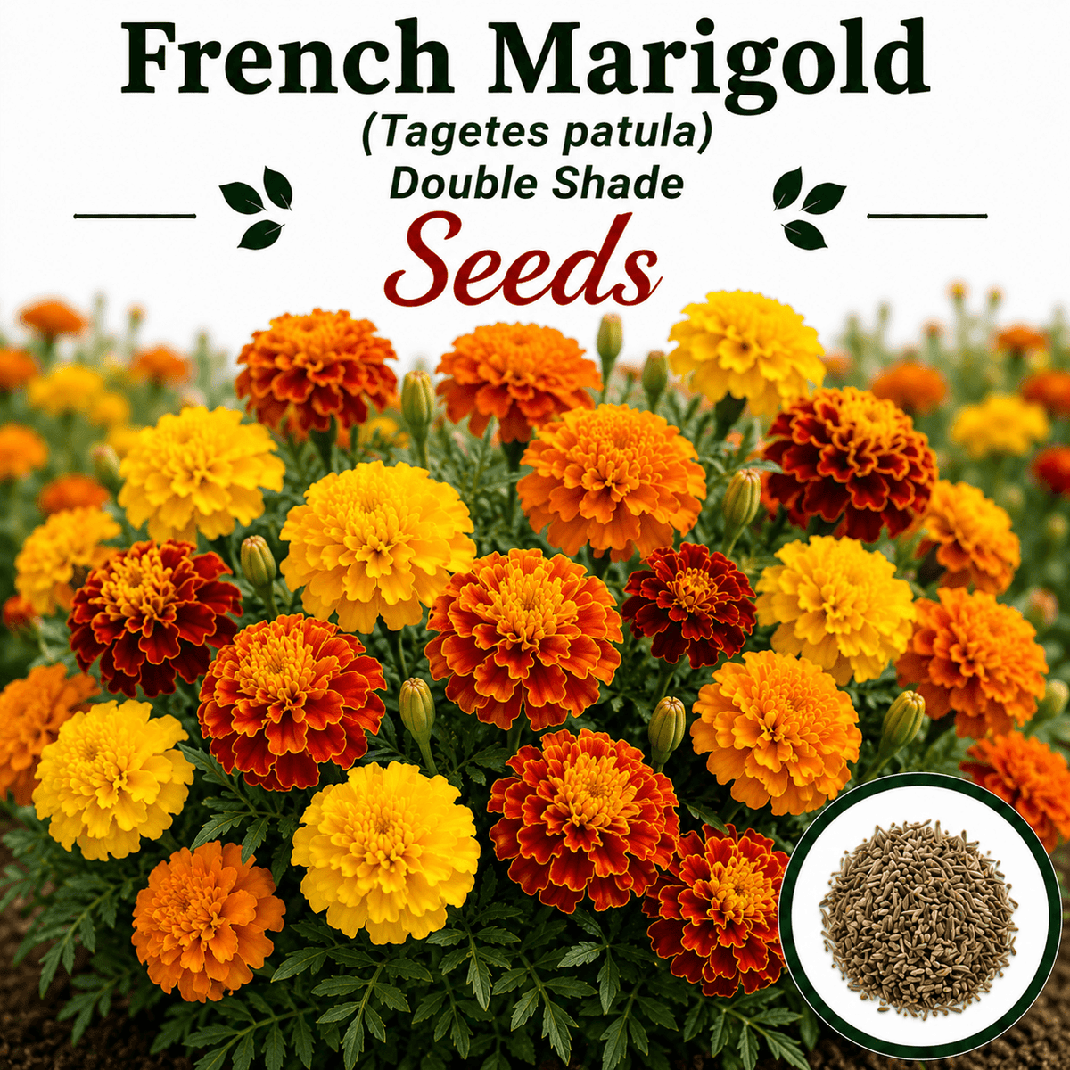 French Marigold Double Shade 15 Seeds